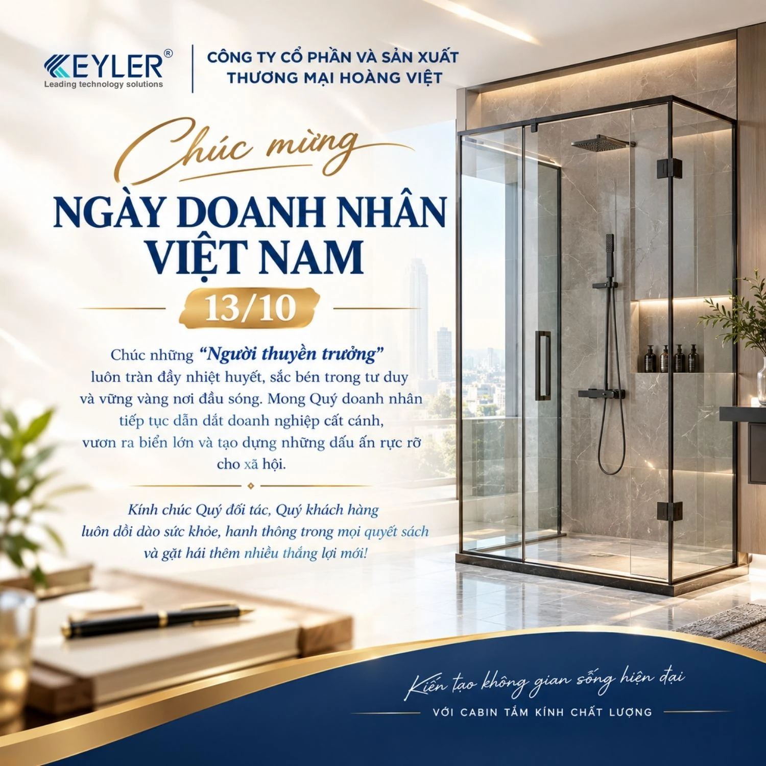KEYLER CHÚC MỪNG NGÀY DOANH NHÂN VIỆT NAM 13/10 – VỮNG TẦM BẢN LĨNH, KIẾN TẠO THÀNH CÔNG