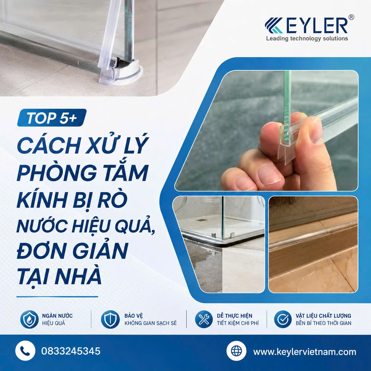 TOP 6+ Cách Xử Lý Phòng Tắm Kính Bị Rò Nước Hiệu Quả Tại Nhà