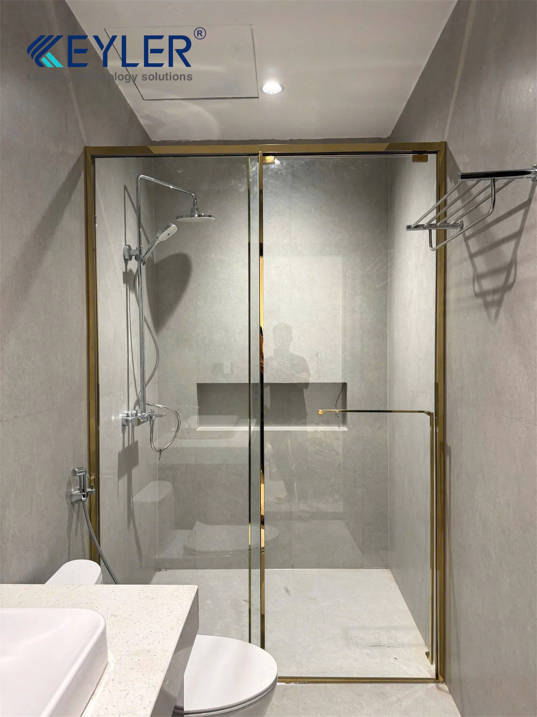 Hướng Dẫn Lắp Đặt Cabin Tắm Kính Thẳng 180 Độ KL-323 – 01 Cánh Mở Trượt, 01 Vách Cố Định