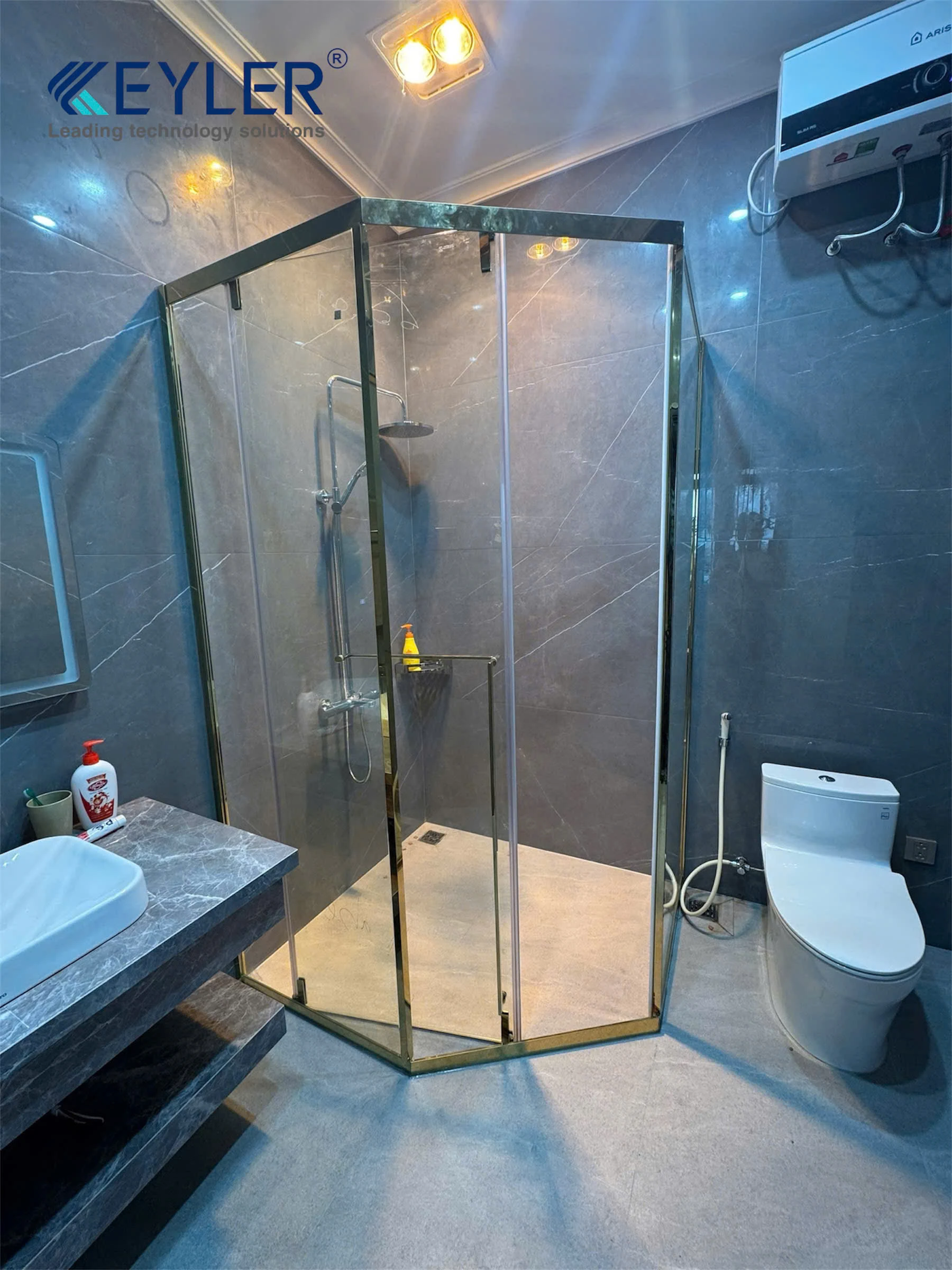 Hướng Dẫn Lắp Đặt Cabin Tắm Kính KL-5037 (Mẫu Góc 135° Mở Trượt)