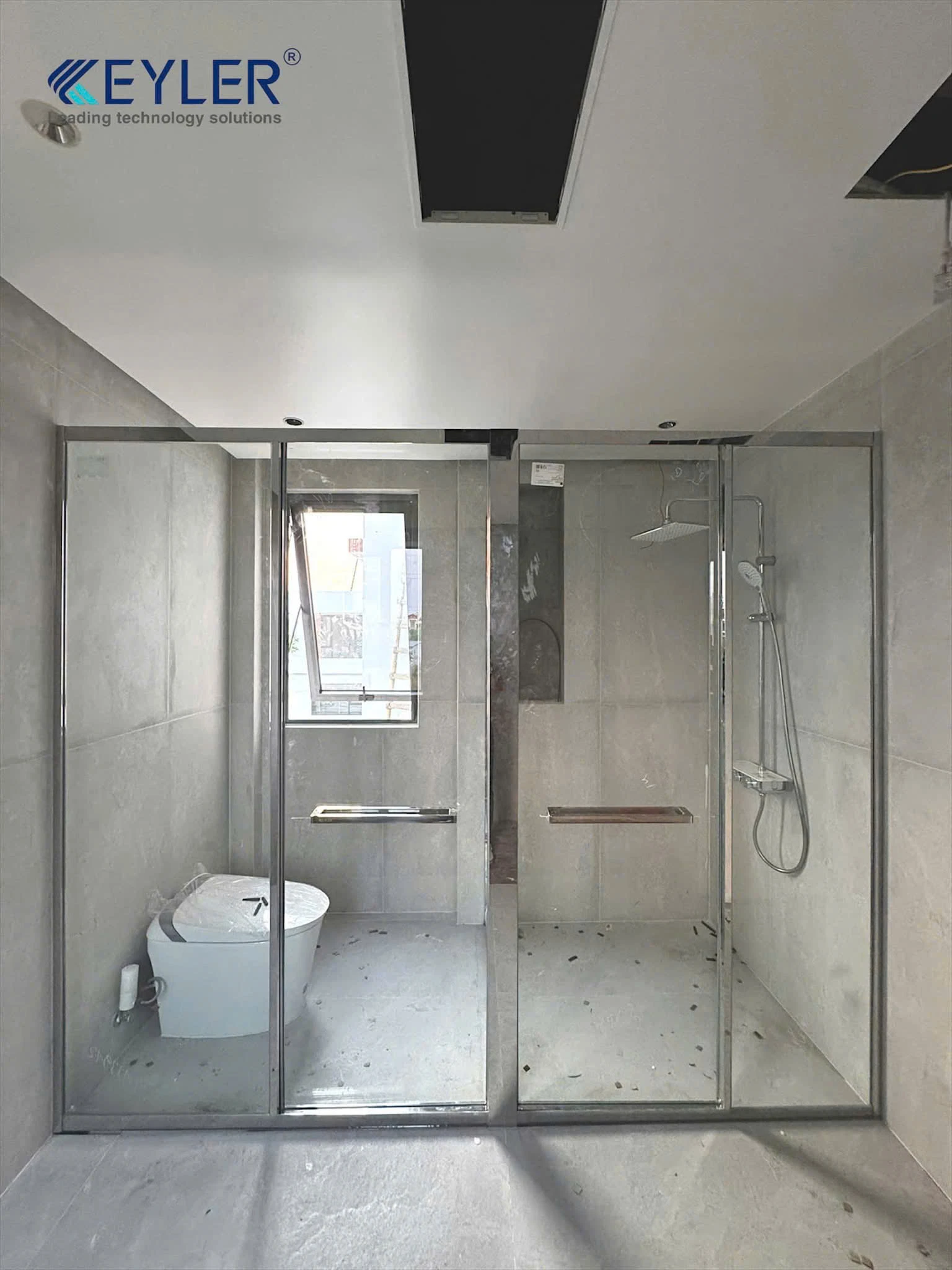 Hướng Dẫn Lắp Đặt Cabin Tắm Kính KL-5030T Chữ T 2 Cánh Trượt Mở Cho 2 Bên