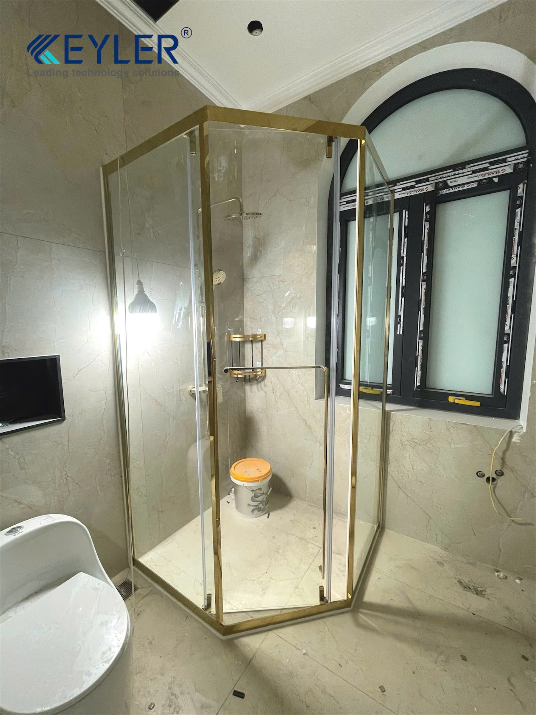 Cabin Tắm Kính Chính Hãng Keyler KL5037 – Hệ Lùa Góc 135° Tối Ưu Diện Tích Cho Phòng Tắm Hiện Đại