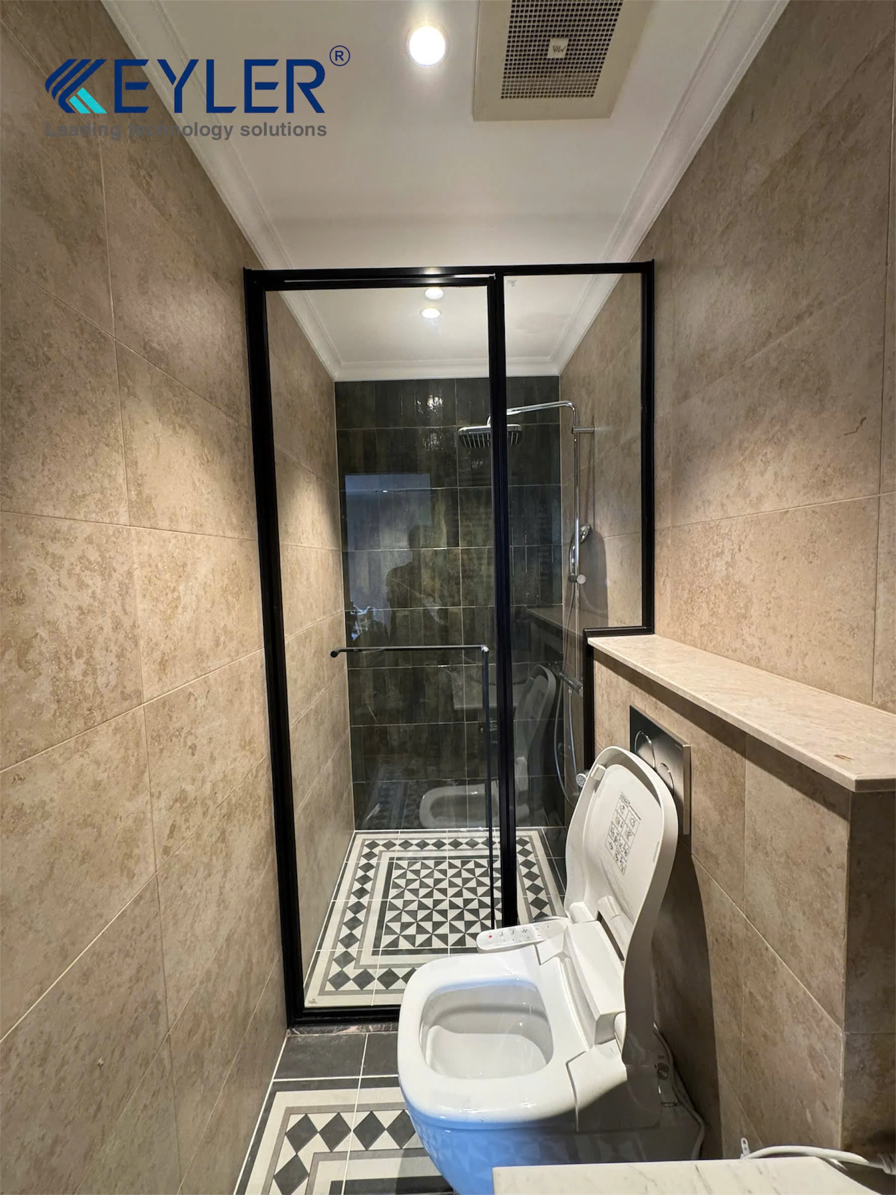 Cabin KEYLER Cao Cấp Tắm Kính KL-5027D 180° – Cabin Chính Hãng Cánh Mở Vuông Góc Sang Trọng, Hiện Đại