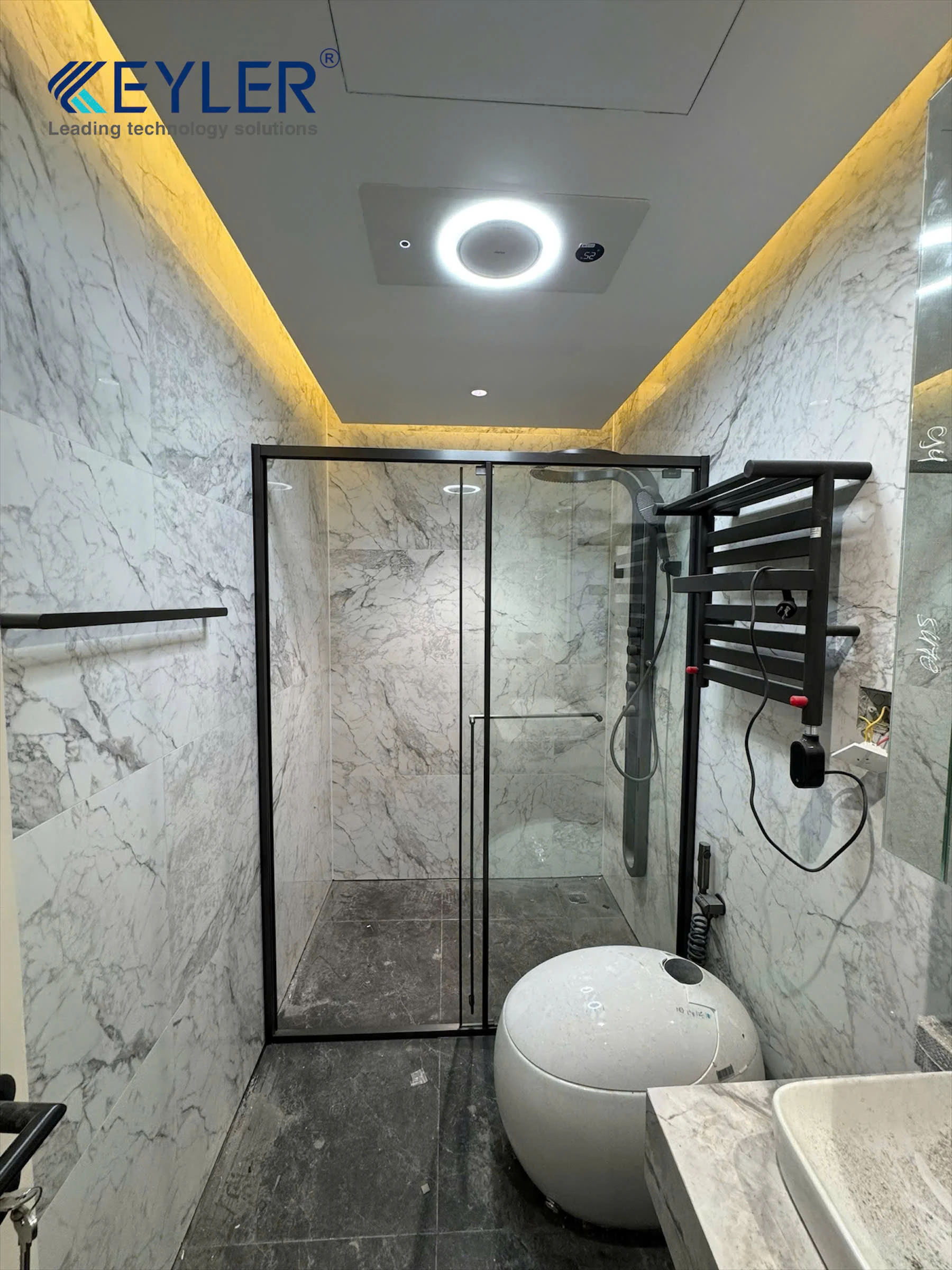 BÀN GIAO HỆ CABIN TẮM KÍNH 180° TẠI NHÀ ANH ĐÔNG – THƯỢNG CÁT, BẮC TỪ LIÊM, HÀ NỘI