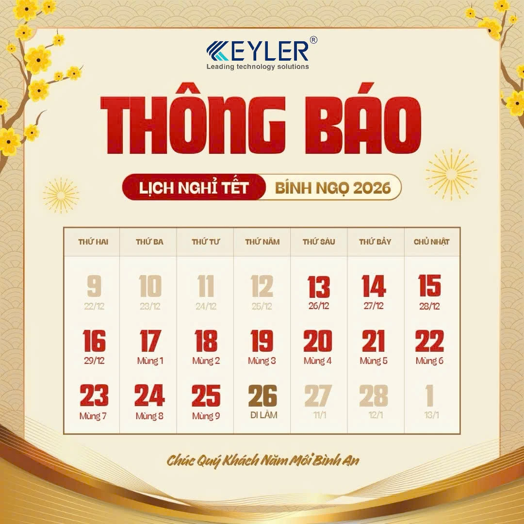 🎉 THÔNG BÁO LỊCH NGHỈ TẾT ÂM LỊCH 2026 – KEYLER VIỆT NAM 🎉