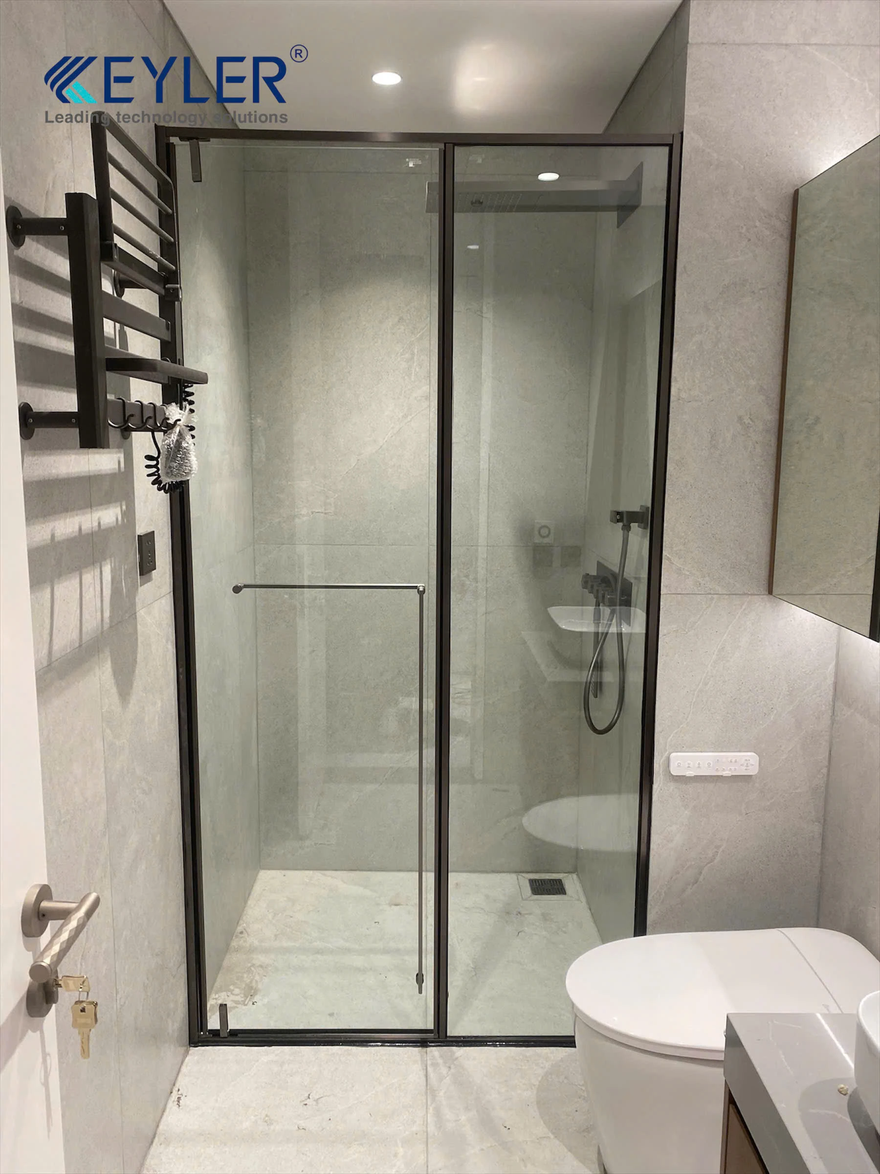 BÀN GIAO 03 BỘ CABIN TẮM KÍNH KL-5027D MÀU GREY SANG TRỌNG TẠI CHUNG CƯ THE DIAMOND RESIDENCE