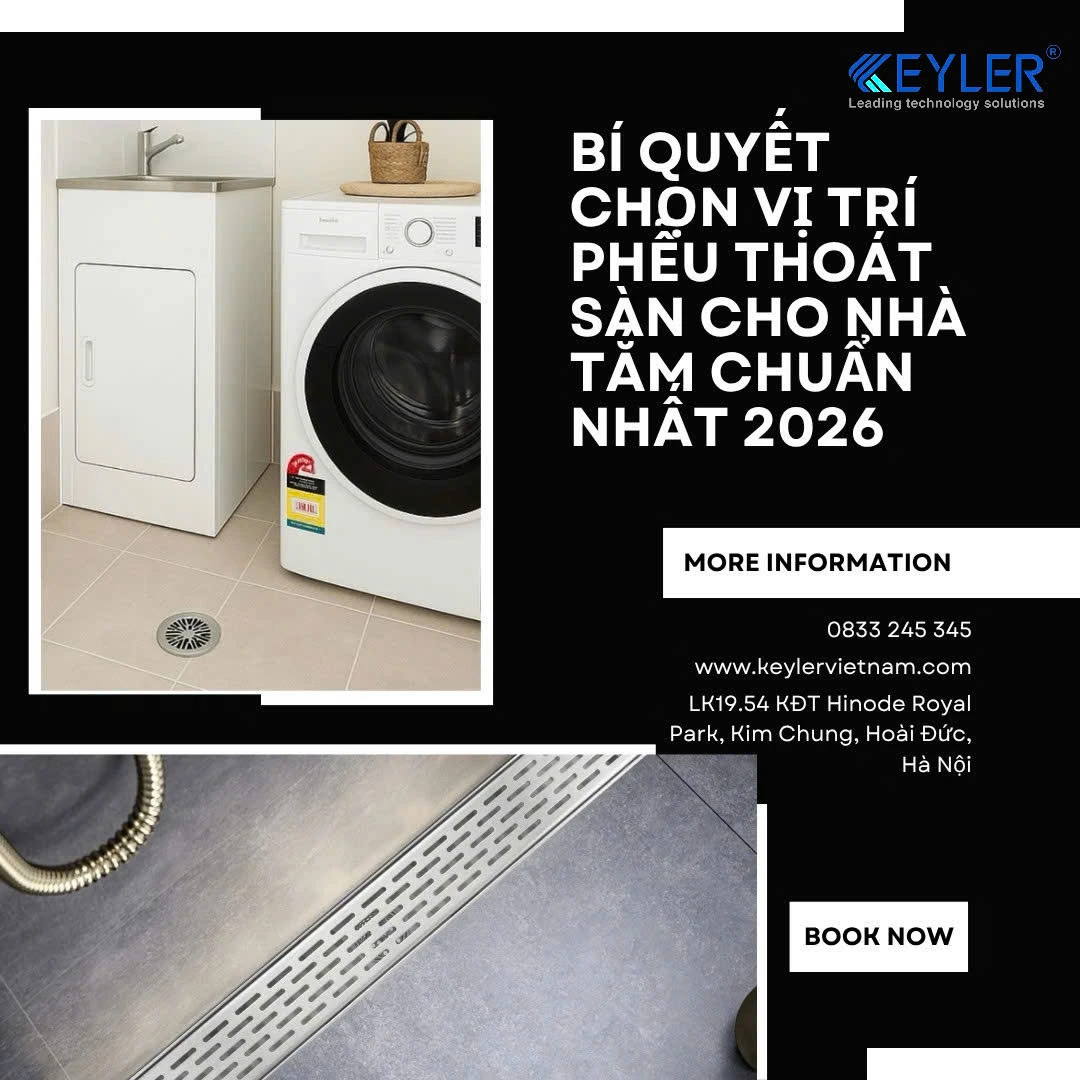 🚿💡 BÍ QUYẾT CHỌN VỊ TRÍ PHỄU THOÁT SÀN CHO NHÀ TẮM CHUẨN NHẤT 2026